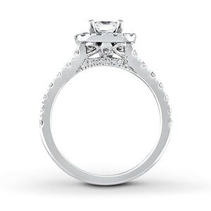 White gold engagement ring